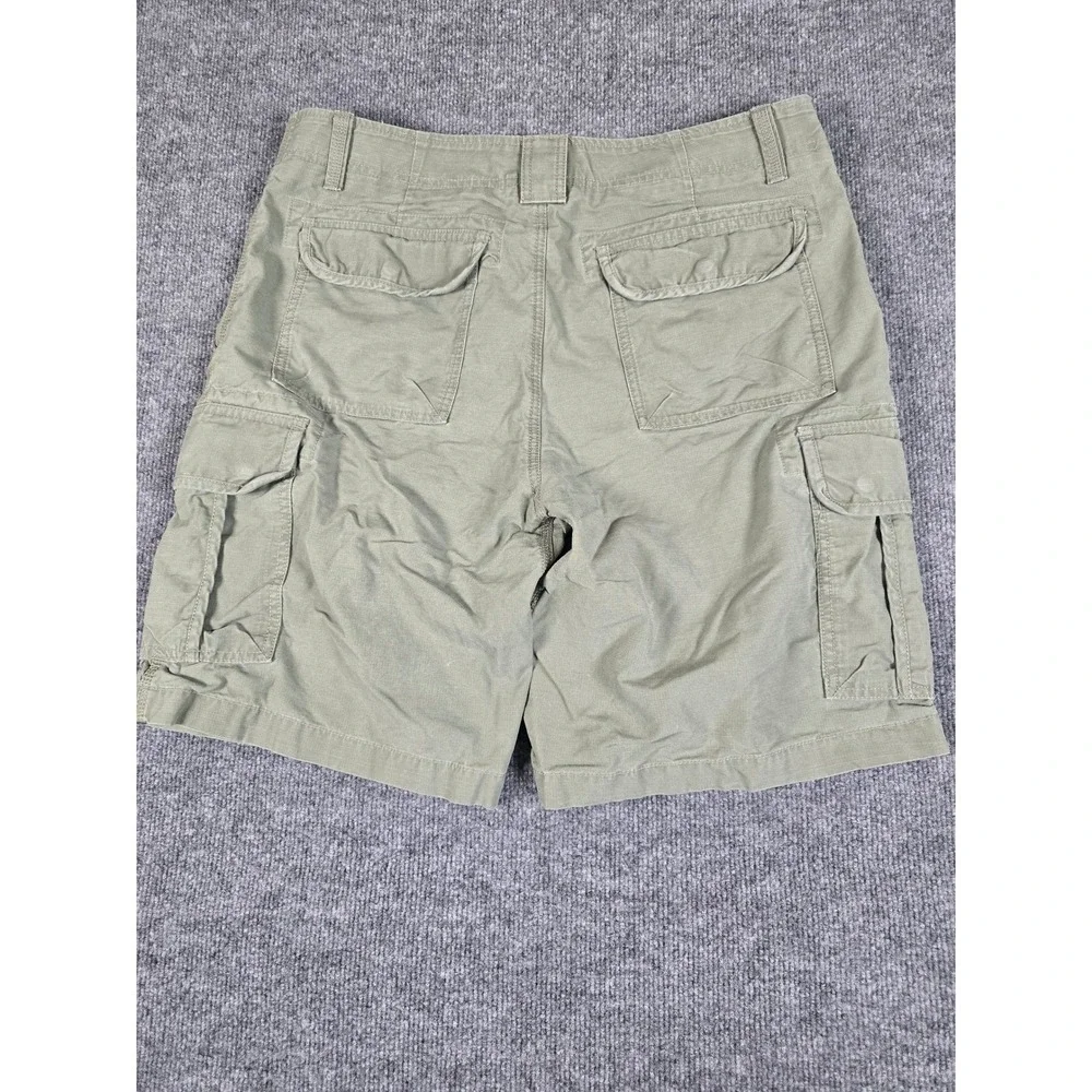 L.L. Bean Mens Natural‎ Fit Cargo Shorts  Olive green Size 35W